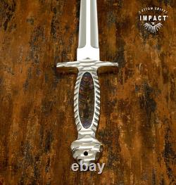 Impact Cutlery Rare Custom Full Tang Sword Dagger Knife Pinecone Resin Handle