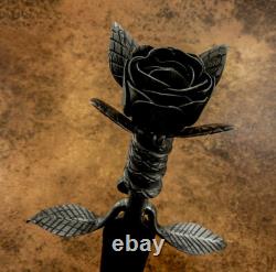 Impact Cutlery Rare Custom Integral Forged Art Feather Damascus Knife Dagger