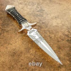 Impact Cutlery Rare Custom Knife Full Tang Boot Knife Dagger Engraved Copper