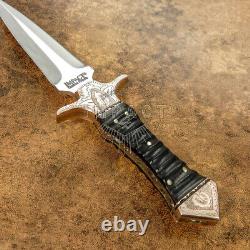 Impact Cutlery Rare Custom Knife Full Tang Boot Knife Dagger Engraved Copper