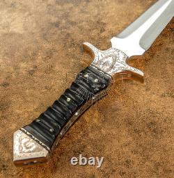 Impact Cutlery Rare Custom Knife Full Tang Boot Knife Dagger Engraved Copper