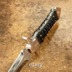 Impact Cutlery Rare Custom Knife Full Tang Boot Knife Dagger Engraved Copper