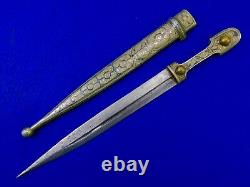 Imperial Russian Russia Antique WW1 Kindjal Dagger Fighting Knife with Scabbard