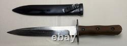 Italian Army Pugnale WW2 Combat Fighting Knife Dagger Scabbard Wooden Grip VTG