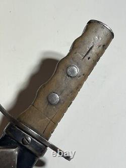 Italian Italy WW2 MVSN Dagger Fighting Knife with Scabbard And Carved Handle RSI