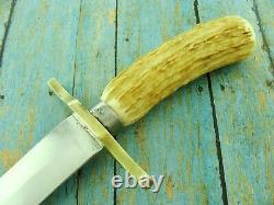 J. M. Walsh W-s Nc USA Hand Made Stag Combat Fighting Dagger Bowie Knife Knives