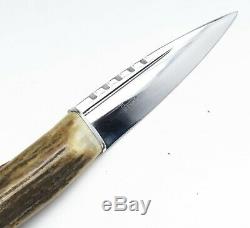 J. Nowill Sheffield Handmade Stag Crown Skean-Dhu Scottish Sgian Dagger Knife