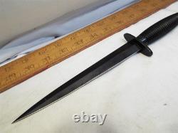 J. Nowill & Sons Sheffield England Black Dagger Fighting Knife Fairbairn Sykes