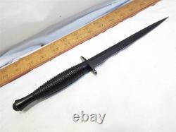 J. Nowill & Sons Sheffield England Black Dagger Fighting Knife Fairbairn Sykes