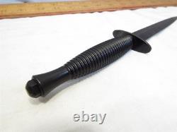 J. Nowill & Sons Sheffield England Black Dagger Fighting Knife Fairbairn Sykes