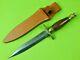 Japan Made Limited Boker Applegate First Combat Oss Fighting Knife Dagger Sheath
