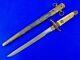 Japanese Japan Ww2 Late War Navy Officer's Dagger Fighting Knife With Scabbard