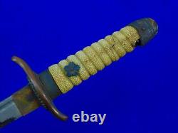 Japanese Japan WW2 Late War Navy Officer's Dagger Fighting Knife with Scabbard