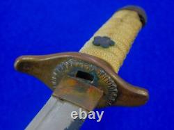 Japanese Japan WW2 Late War Navy Officer's Dagger Fighting Knife with Scabbard