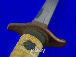 Japanese Japan WW2 Late War Navy Officer's Dagger Fighting Knife with Scabbard