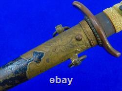 Japanese Japan WW2 Late War Navy Officer's Dagger Fighting Knife with Scabbard