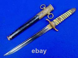 Japanese Japan WW2 Navy Naval Officer's Dagger Fighting Knife with Scabbard