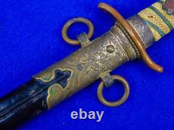 Japanese Japan WW2 Navy Naval Officer's Dagger Fighting Knife with Scabbard