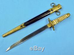 Japanese Japan WW2 Navy Naval Officer's Dagger Tanto Fighting Knife & Scabbard