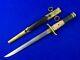 Japanese Japan Ww2 Navy Officer's Dagger Fighting Knife With Scabbard
