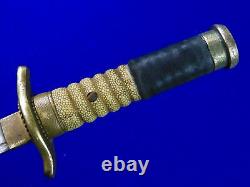 Japanese Japan WW2 Navy Officer's Dagger Fighting Knife with Scabbard
