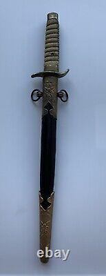 Japanese Japan WW2 Navy Officer's Dagger Tanto Fighting Knife with Scabbard