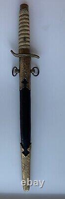 Japanese Japan WW2 Navy Officer's Dagger Tanto Fighting Knife with Scabbard