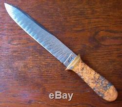 Jerry Kennedy Custom San Francisco Damascus Dagger Dirk 80's Knife Knive
