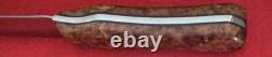 Jim Ort Custom De Dagger Fixed Blade Knife, Padauk Wood, Crocodile Sheath