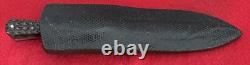 Jim Ort Custom Double Edge Damascus Dagger Knife, Jig Bone, Custom Ostrich Sheat