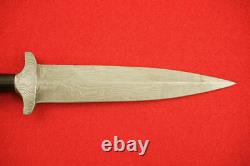 KERSHAW LIMITED EDITION 1986 DAMASCUS DOUBLE EDGE DAGGER KNIFE WithSHEATH MINT #28