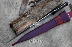KRAUSER MACHETE/18 inches long Blade handmade DAGGER/Tactical/Combat knife/Forge
