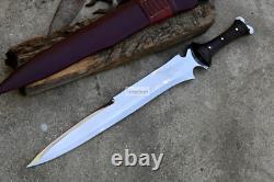KRAUSER MACHETE/18 inches long Blade handmade DAGGER/Tactical/Combat knife/Forge