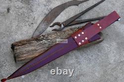 KRAUSER MACHETE/18 inches long Blade handmade DAGGER/Tactical/Combat knife/Forge