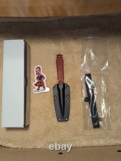 Knight Elements Oss Dagger Fixed Blade Red + Kydex Sheath & Box & Sticker