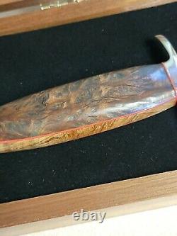 LIMITED EDITION BUCK KNIFE 981 DAGGER 200 made maple burl mirror