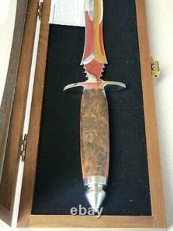 LIMITED EDITION BUCK KNIFE 981 DAGGER 200 made maple burl mirror