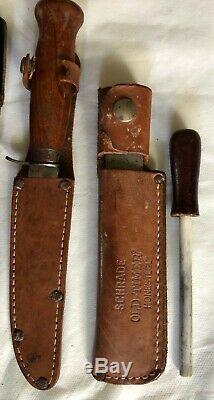 LOT 6 Knives with Sheath 2 Honing SteelMora Sweden Taico Japan Pakistan Dagger