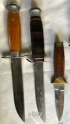 LOT 6 Knives with Sheath 2 Honing SteelMora Sweden Taico Japan Pakistan Dagger