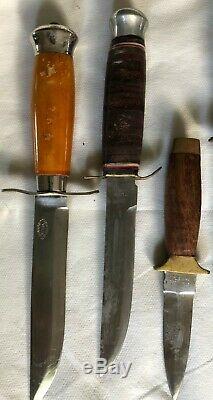 LOT 6 Knives with Sheath 2 Honing SteelMora Sweden Taico Japan Pakistan Dagger