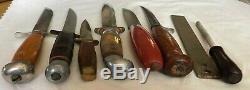 LOT 6 Knives with Sheath 2 Honing SteelMora Sweden Taico Japan Pakistan Dagger