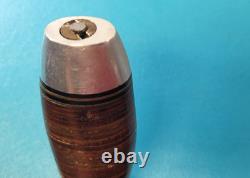 Large EIG Cutlery Italy Fighting Dagger Knife Stacked Leather c. 1950's TR1955