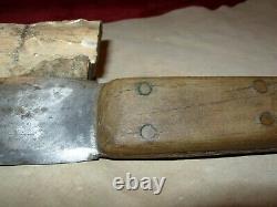 Large Primitive Fighting Dagger Knife-Pre Civil War Western-Mountain Man-Rare