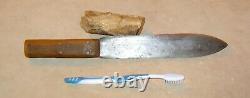 Large Primitive Fighting Dagger Knife-Pre Civil War Western-Mountain Man-Rare