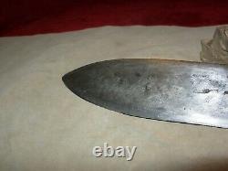 Large Primitive Fighting Dagger Knife-Pre Civil War Western-Mountain Man-Rare