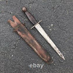 Large wwii theater made fixed blade trench art fighting knife dagger sword
