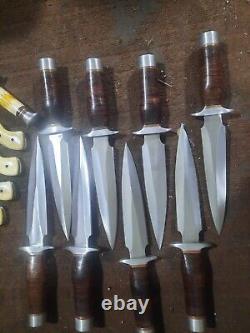 Lot 15Pc Custom HandMade Stainless Steel Colletiebiel fixed Dagger Hunting Knife