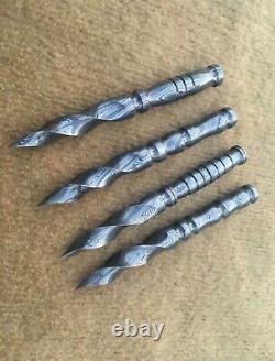 Lot of 10 piece Custom HandMade Damascus Steel Full Tang Kris blade Dagger Knife