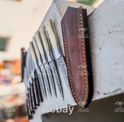 Lot of 20 Handmade Damascus Steel Boot Daggers Fixed Blade Knives Full Tang