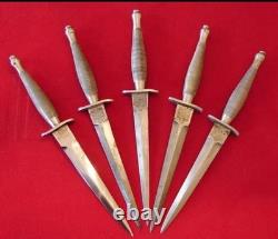 Lot of 5 British Army Fairbairn Sykes Commando Dagger Knife 2nd Pat Steel Handle